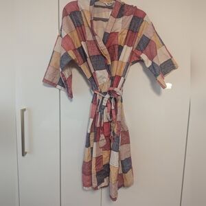 Vintage Judo Majestic Patchwork Pattern 100% Cotton Robe